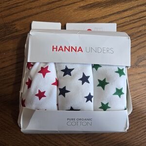 Hannah White and Blue Star Print Underwear Accessories